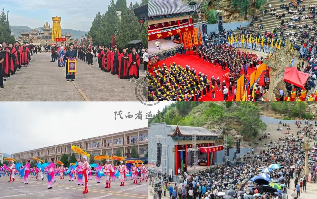 榆阳区黑龙潭道观举行传统文化庙会，非遗魅...